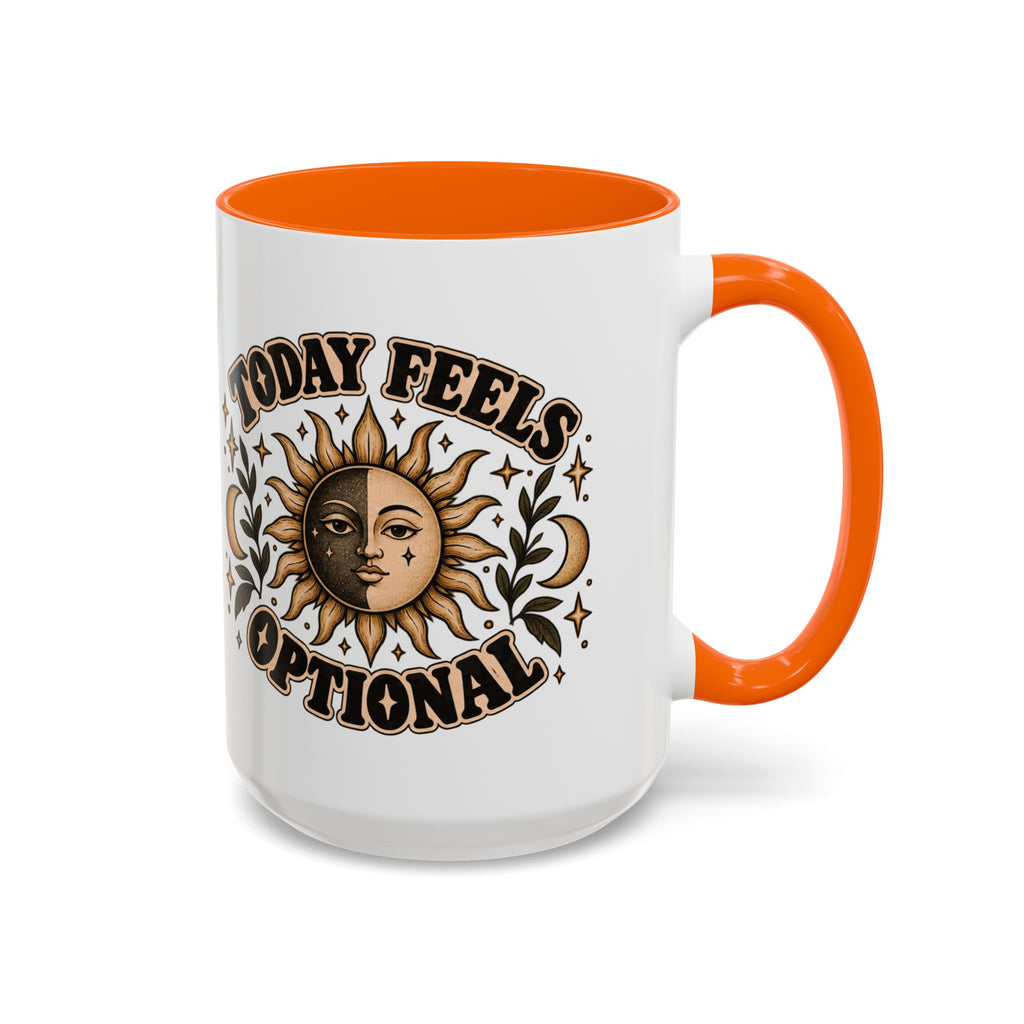 Today Feels Optional Mug — Vintage Sun & Moon Ceramic Coffee Mug