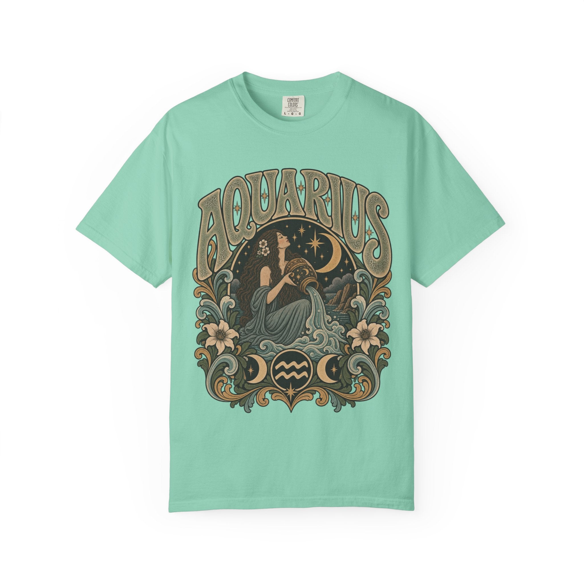 Aquarius Zodiac T-Shirt — Vintage Astrological Sign Tee