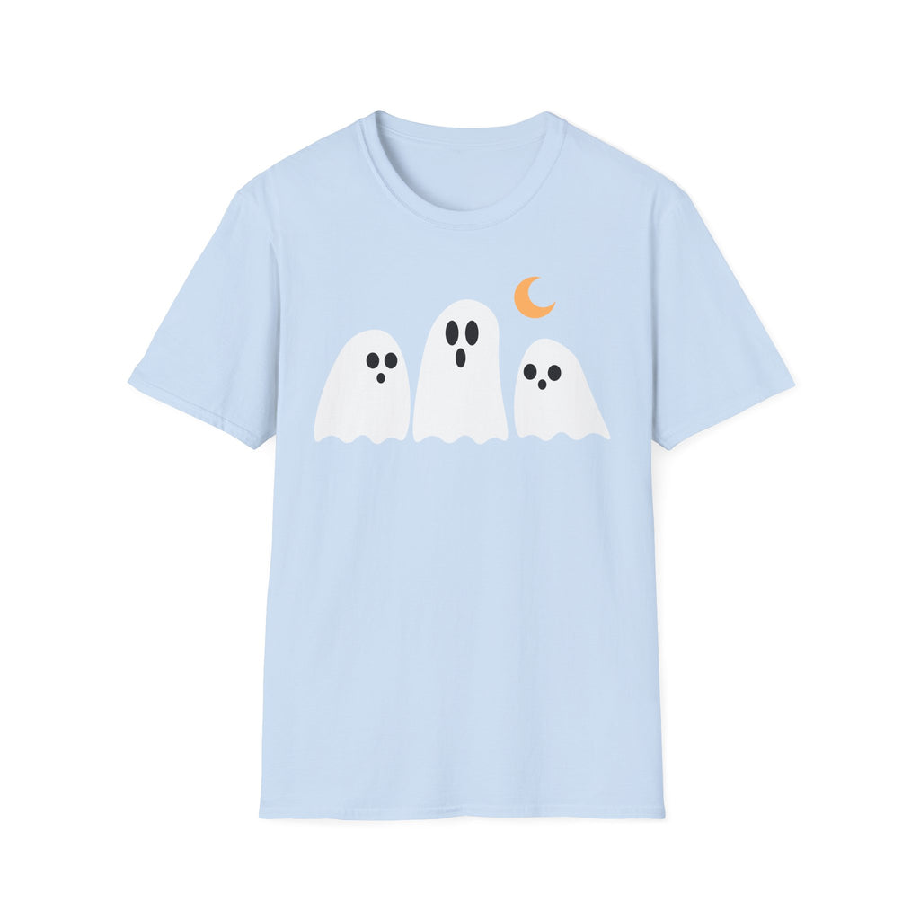 Cute Ghosts T-Shirt – Playful Halloween Moon Graphic Tee