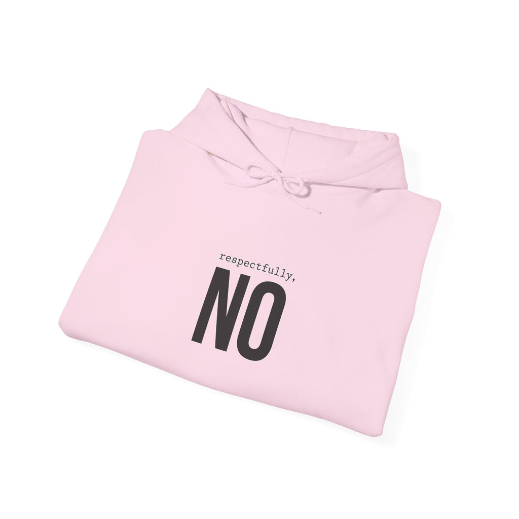 NO Minimal Grumpy Humor Hoodie | Deadpan Text, Introvert Humor