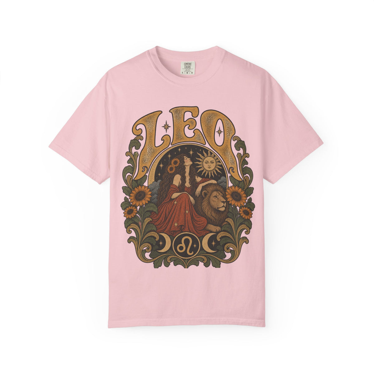 Leo Zodiac T-Shirt — Vintage Astrology Lion Graphic