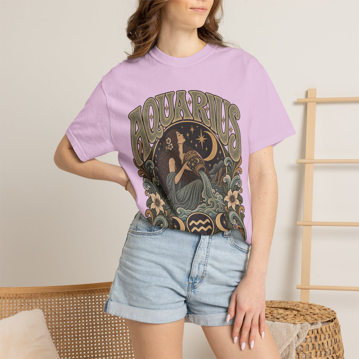 Aquarius Zodiac T-Shirt — Vintage Astrological Sign Tee