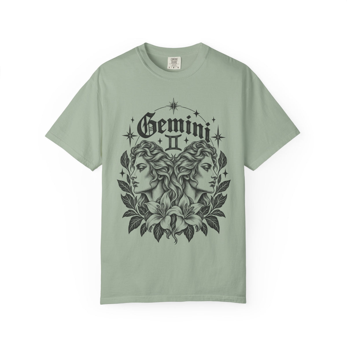 Gemini Twin Faces Zodiac Tee — Astrology Graphic T-Shirt