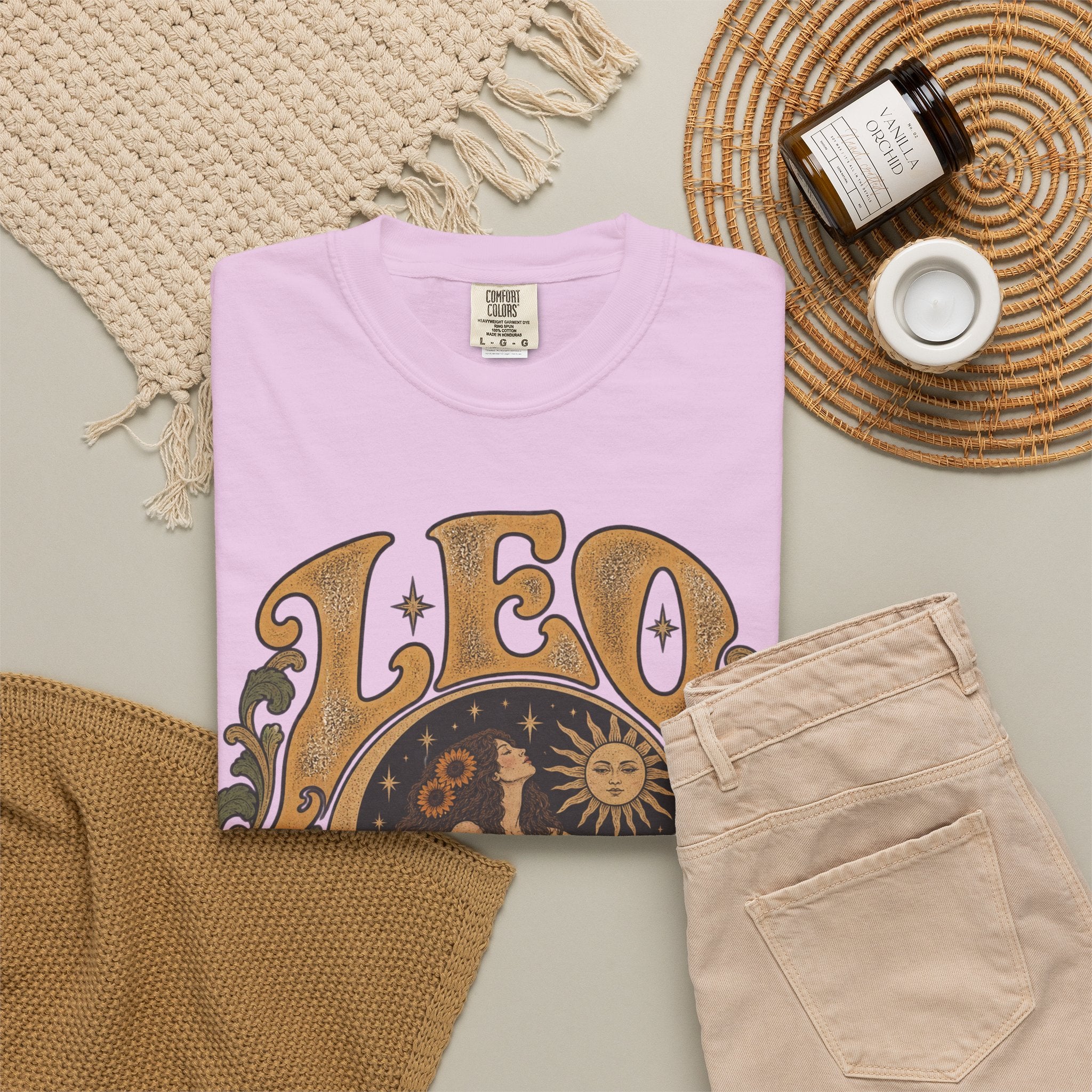 Leo Zodiac T-Shirt — Vintage Astrology Lion Graphic