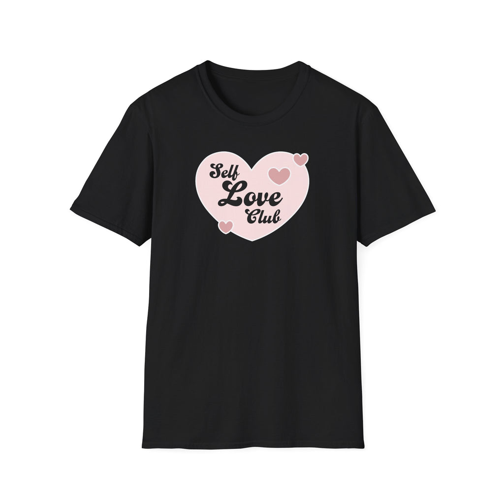 Self Love Club T-Shirt — Pink Heart Graphic Tee for Women & Teens