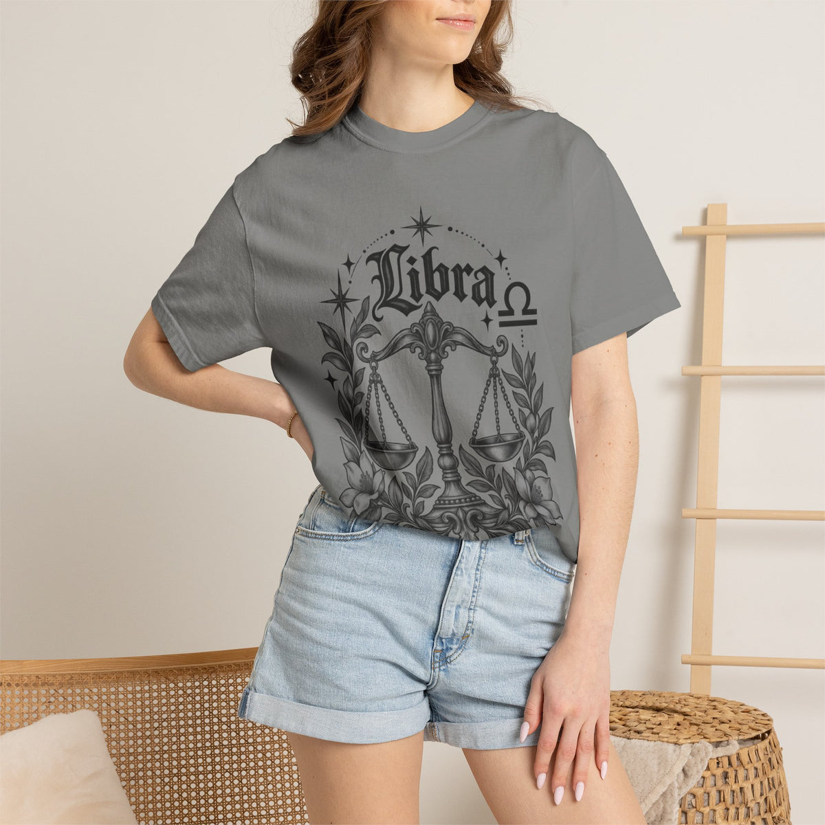 Libra Zodiac Scales T-Shirt — Astrological Sign Graphic Tee