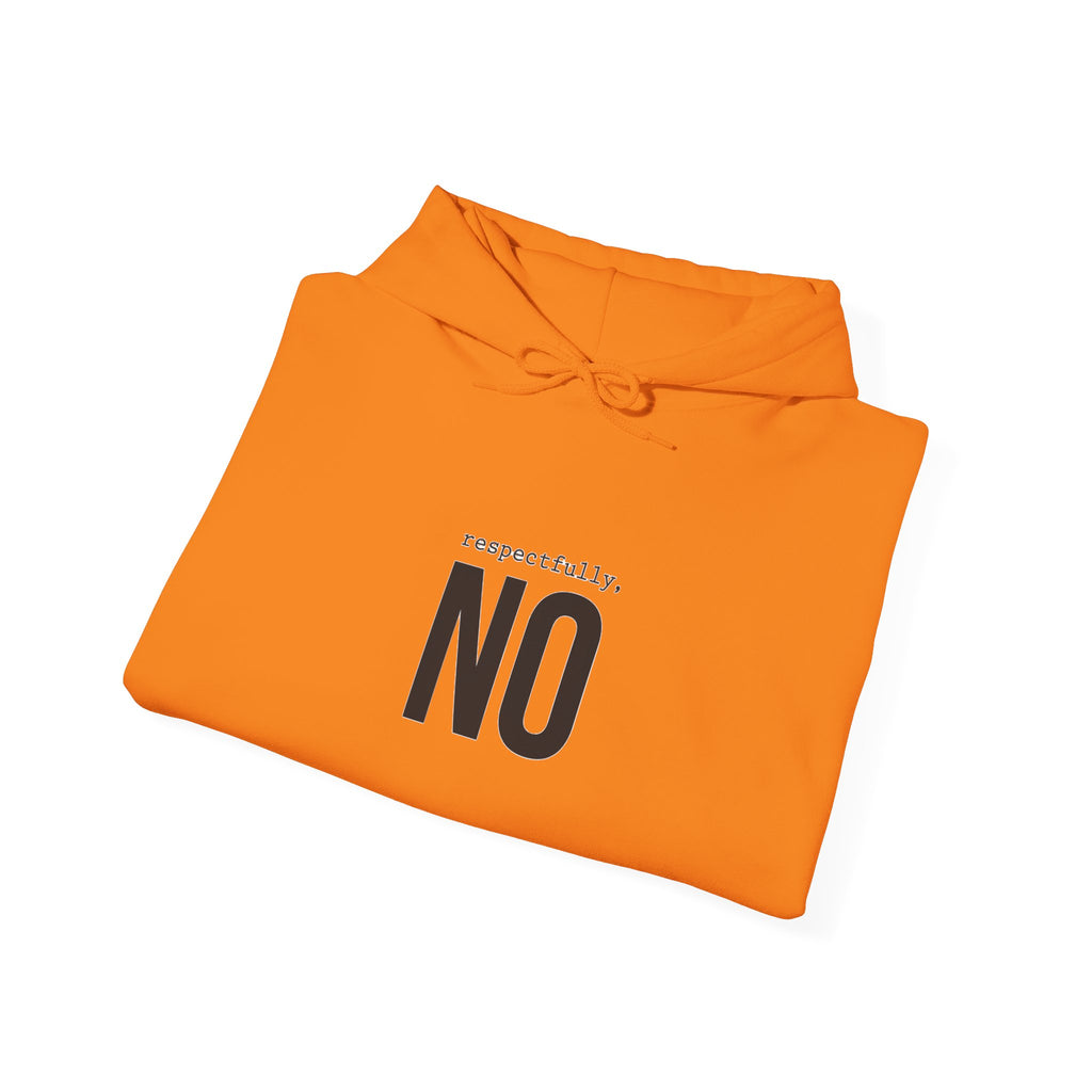 NO Minimal Grumpy Humor Hoodie | Deadpan Text, Introvert Humor