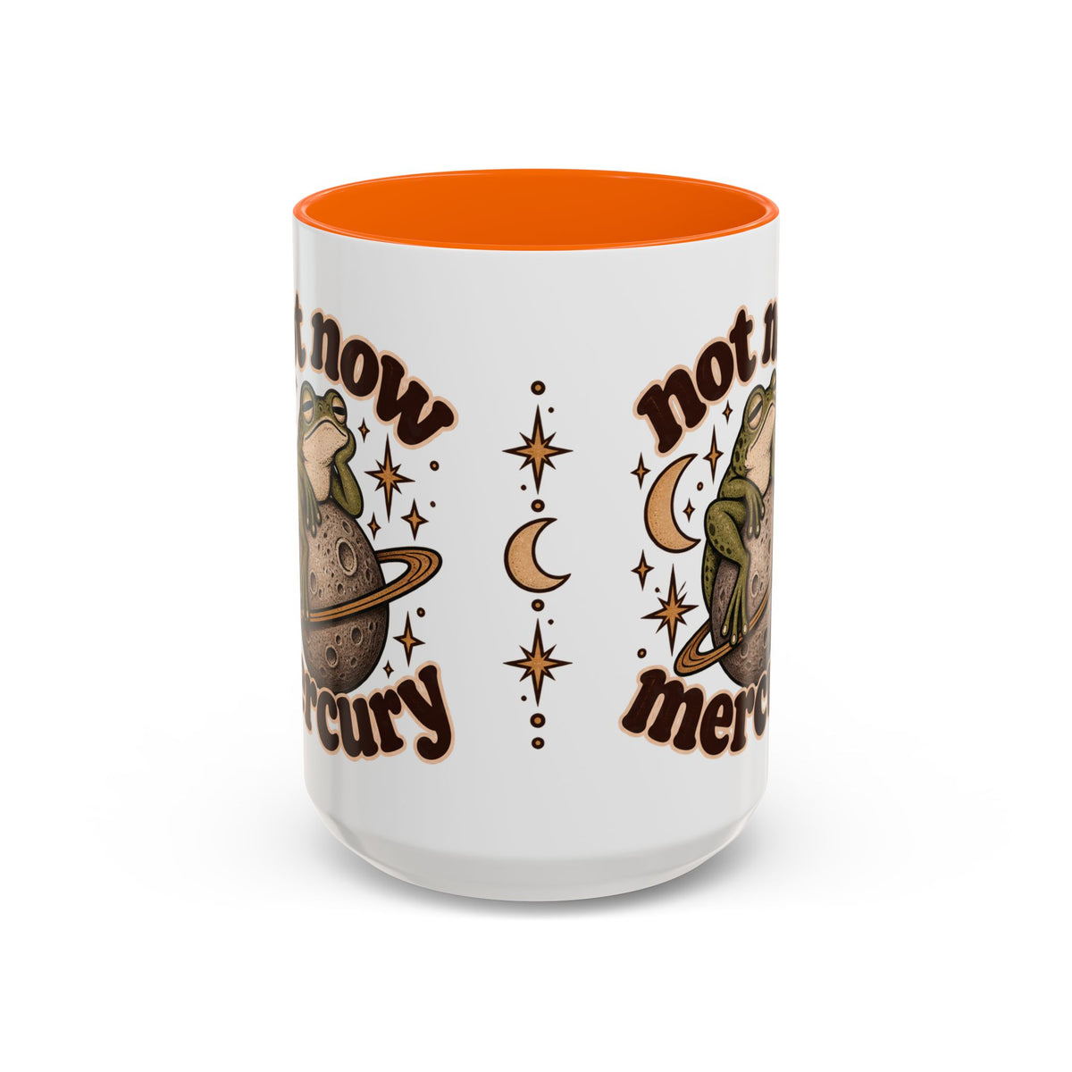 Not Now Mercury Mug — Retro Frog & Planet Ceramic Coffee Mug