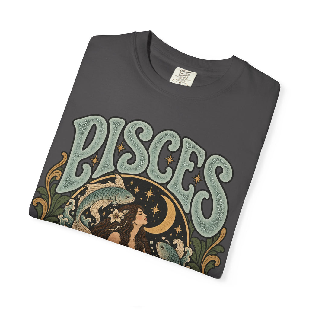 Pisces Zodiac T-Shirt — Retro Astrological Artwork