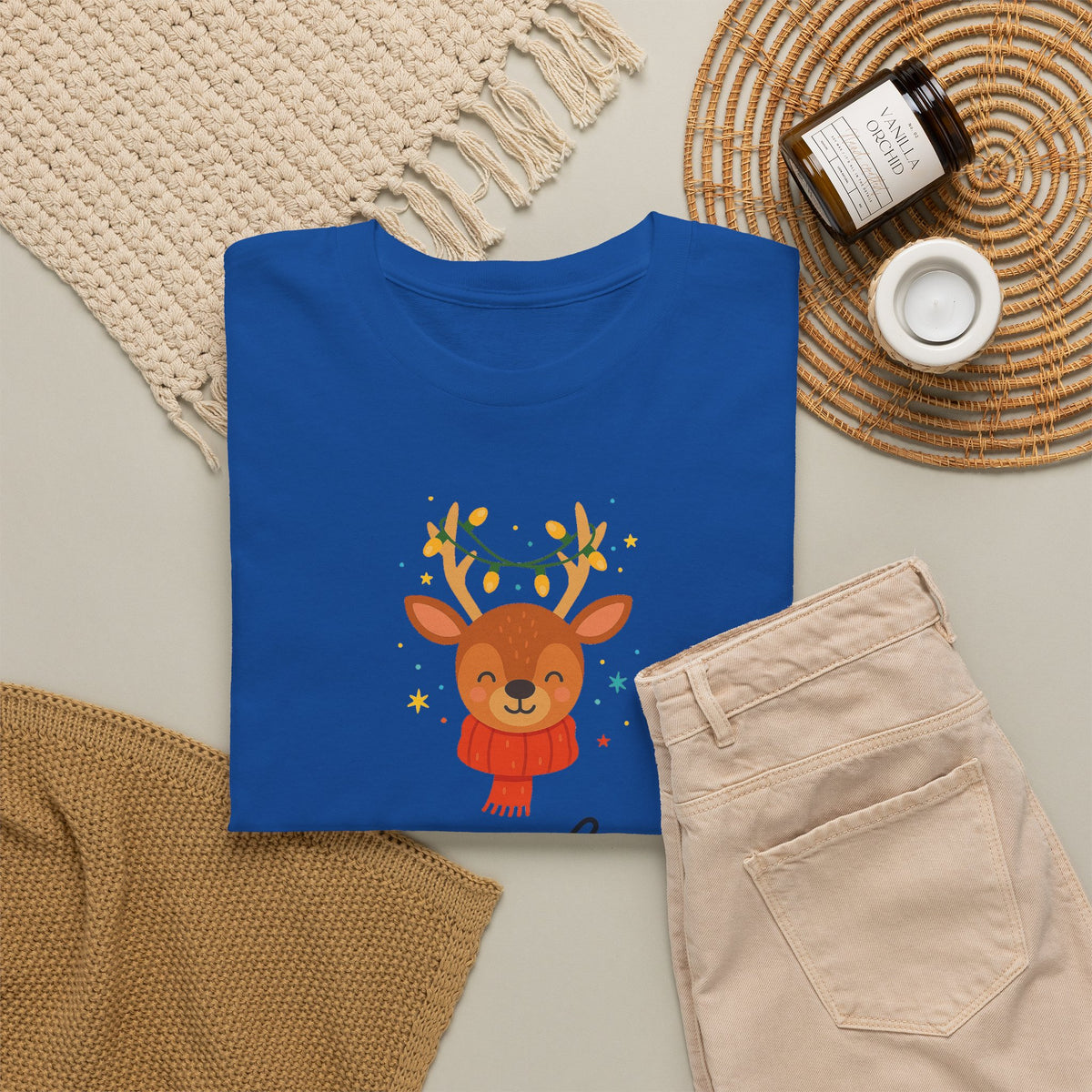 Joyful Reindeer Tee – Cute Holiday Christmas Shirt