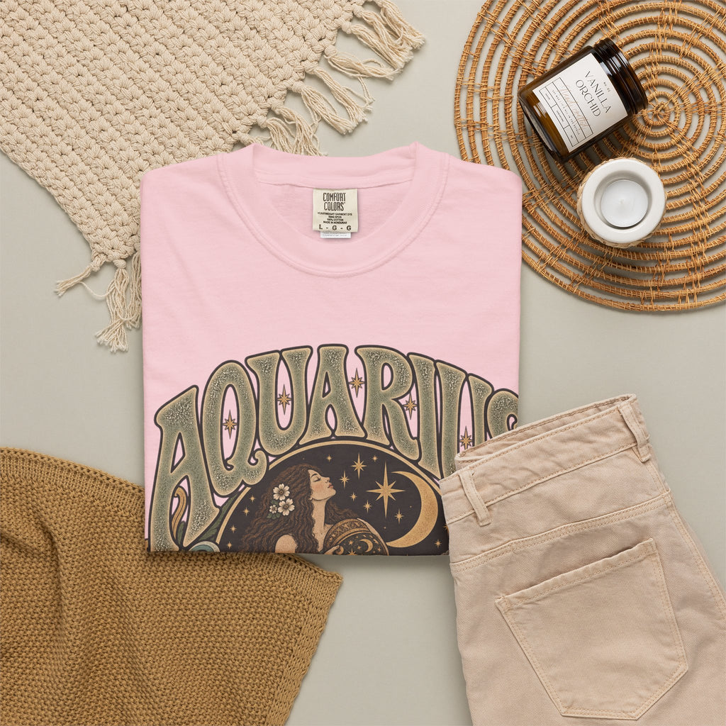 Aquarius Zodiac T-Shirt — Vintage Astrological Sign Tee