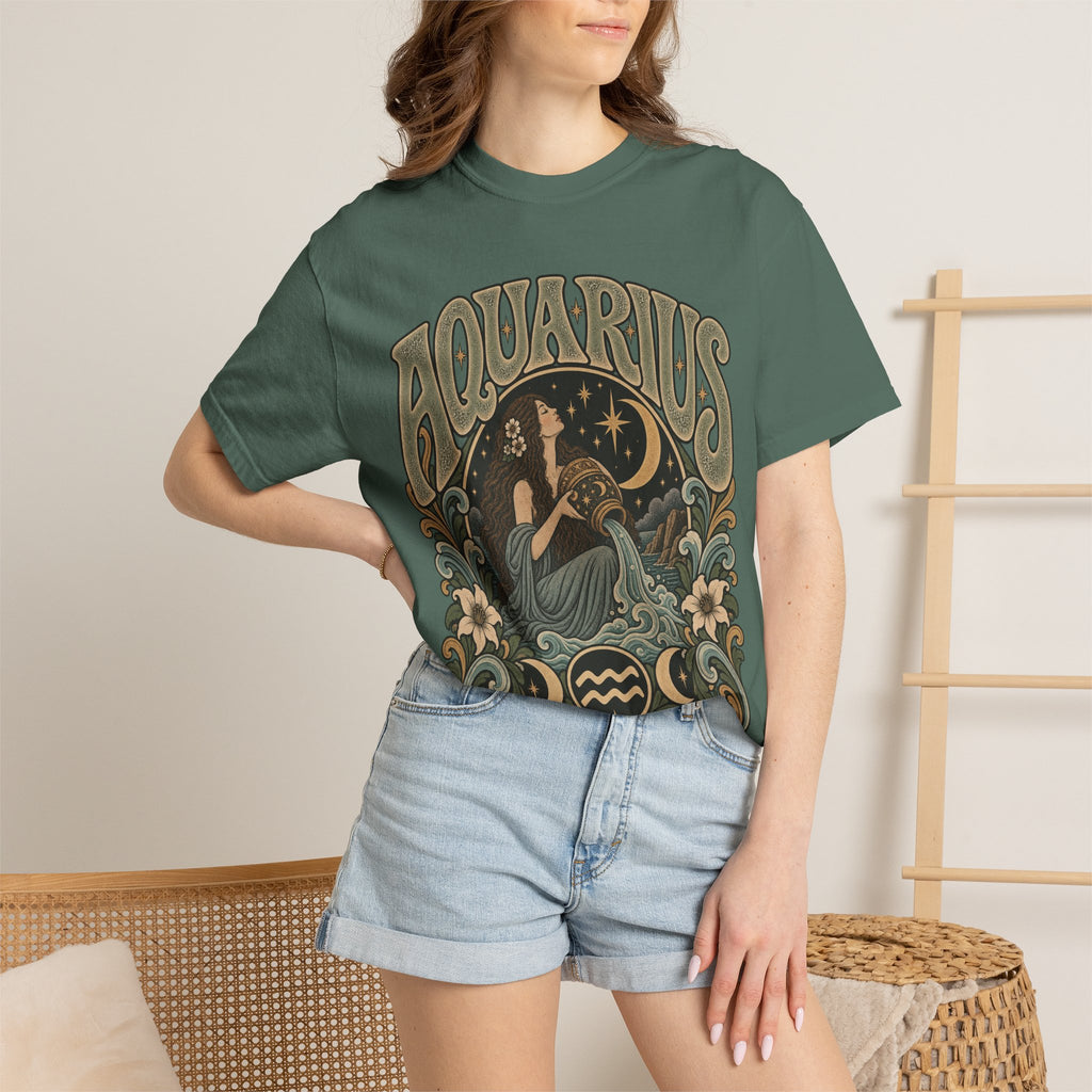 Aquarius Zodiac T-Shirt — Vintage Astrological Sign Tee