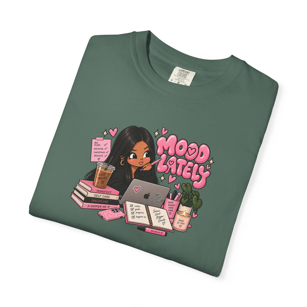 Mood Lately T-Shirt — Cute Study Girl Graphic Tee