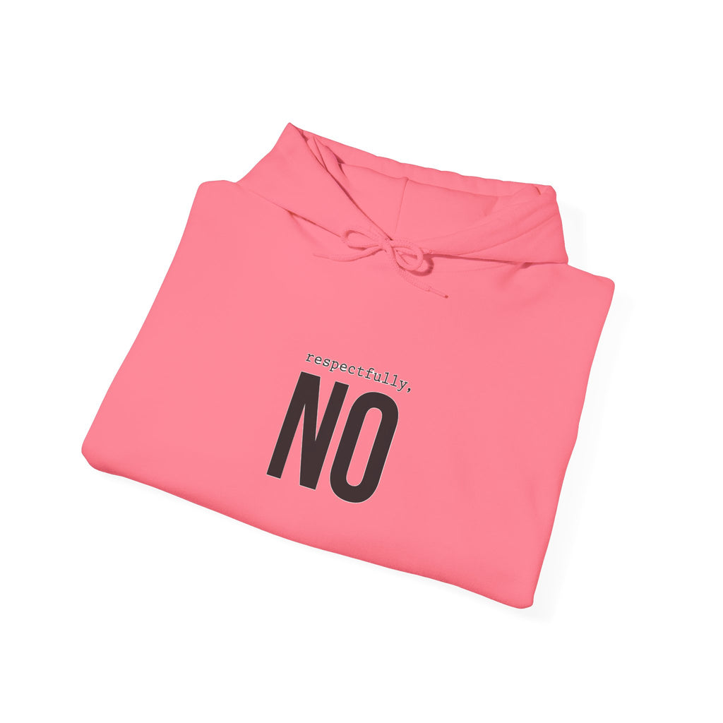 NO Minimal Grumpy Humor Hoodie | Deadpan Text, Introvert Humor