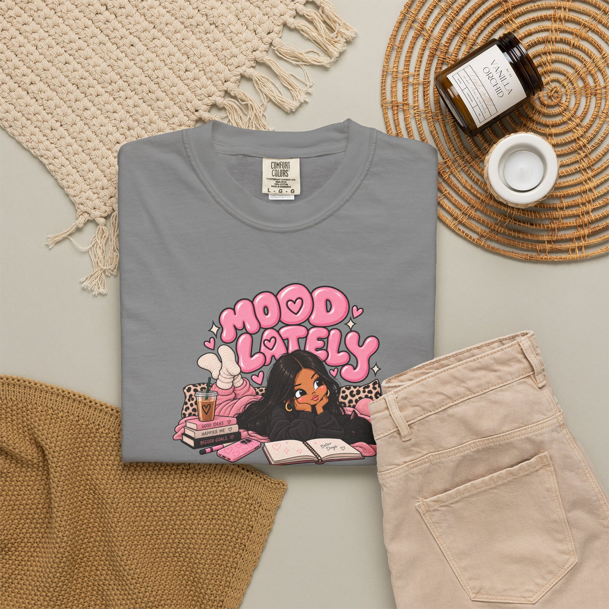 Mood Lately Graphic T-Shirt — Cozy Study Vibes