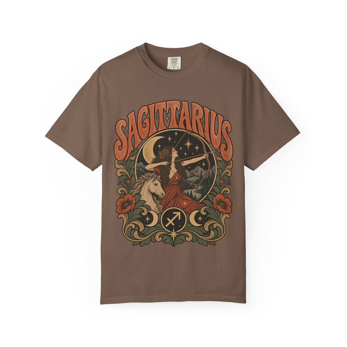 Sagittarius Zodiac T-Shirt — Retro Astrology Archer Design