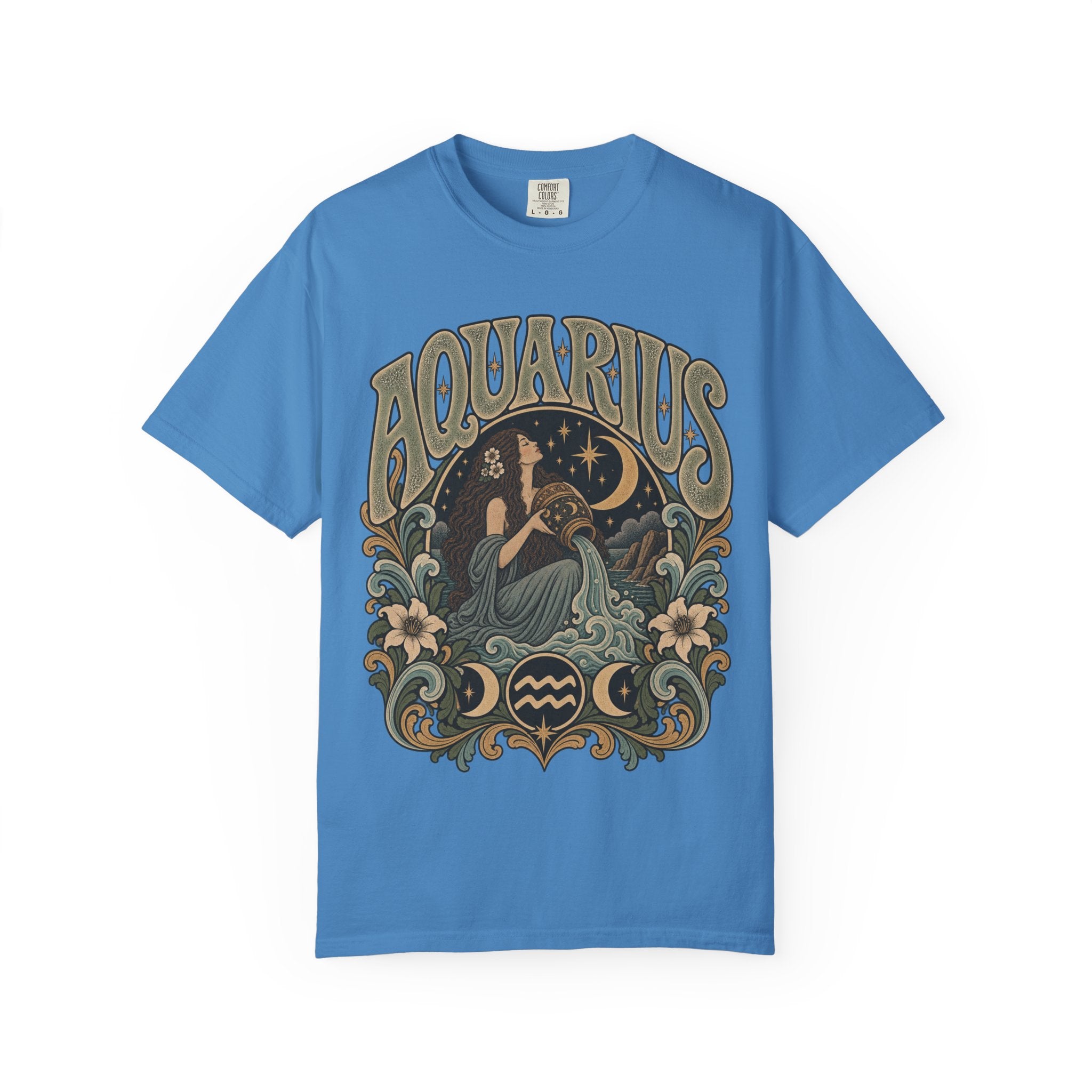 Aquarius Zodiac T-Shirt — Vintage Astrological Sign Tee