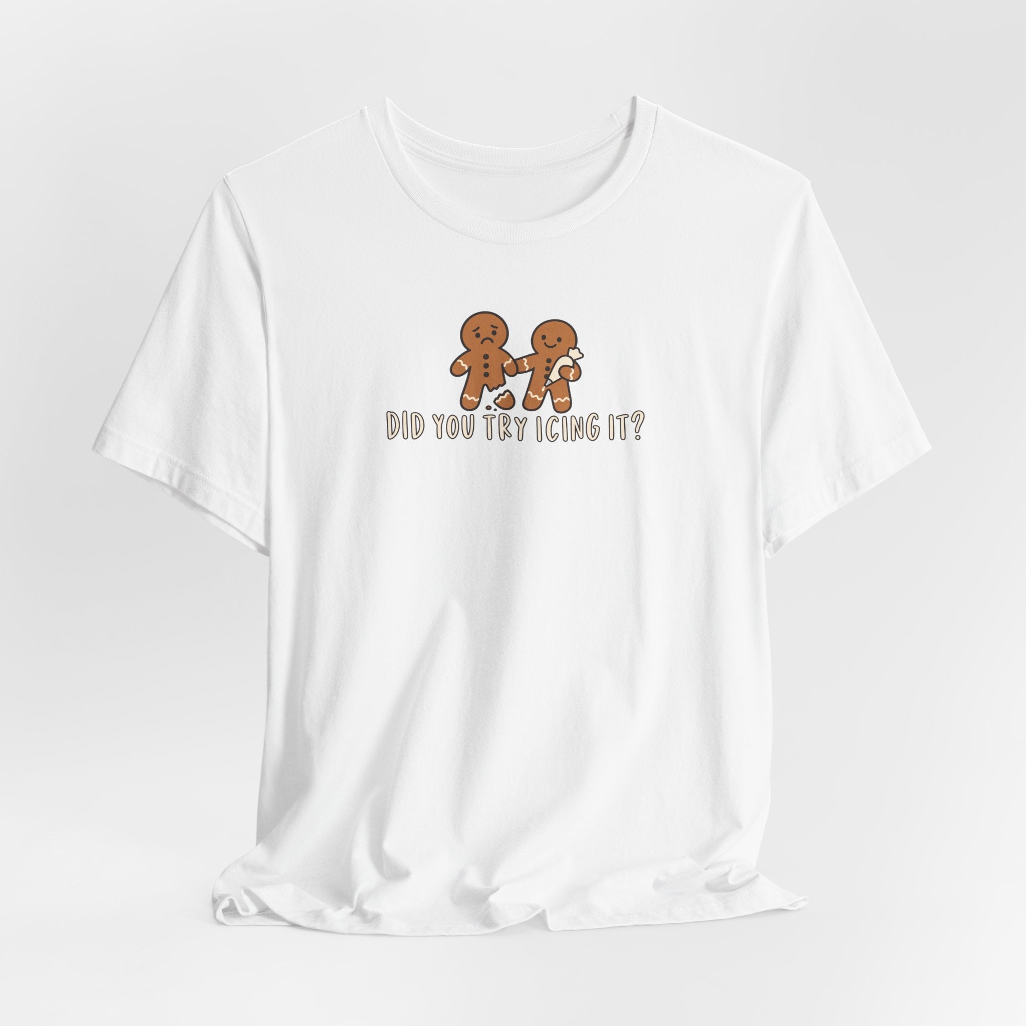 Gingerbread Couple Tee – "Did You Try Icing It?" Holiday Christmas Shirt