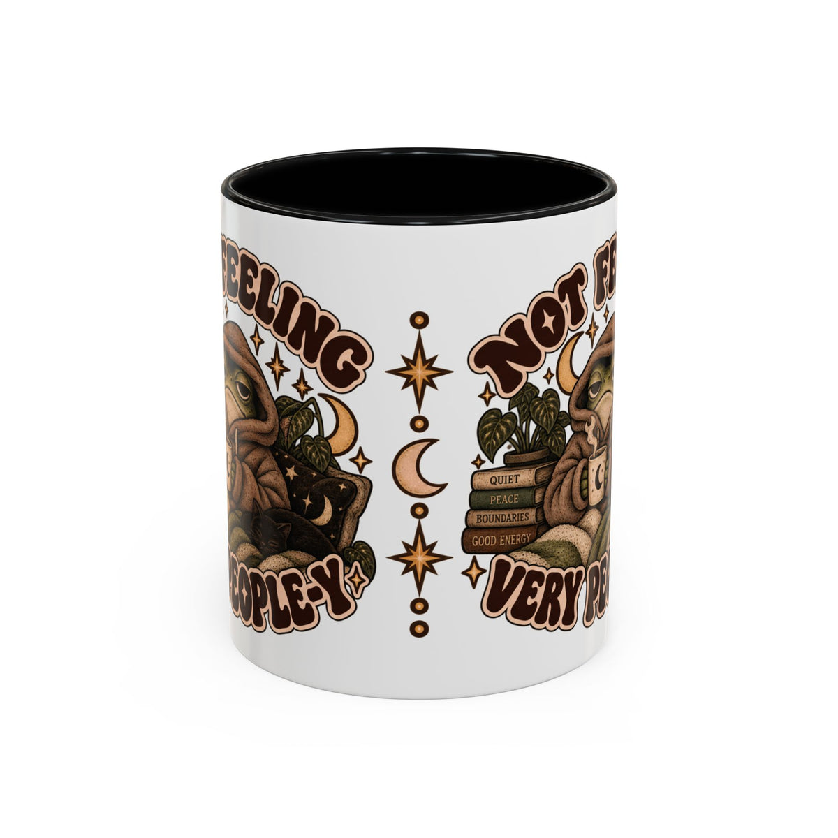 Not Feeling Very Peopley Mug — Cozy Frog Introvert Ceramic Coffee Mug