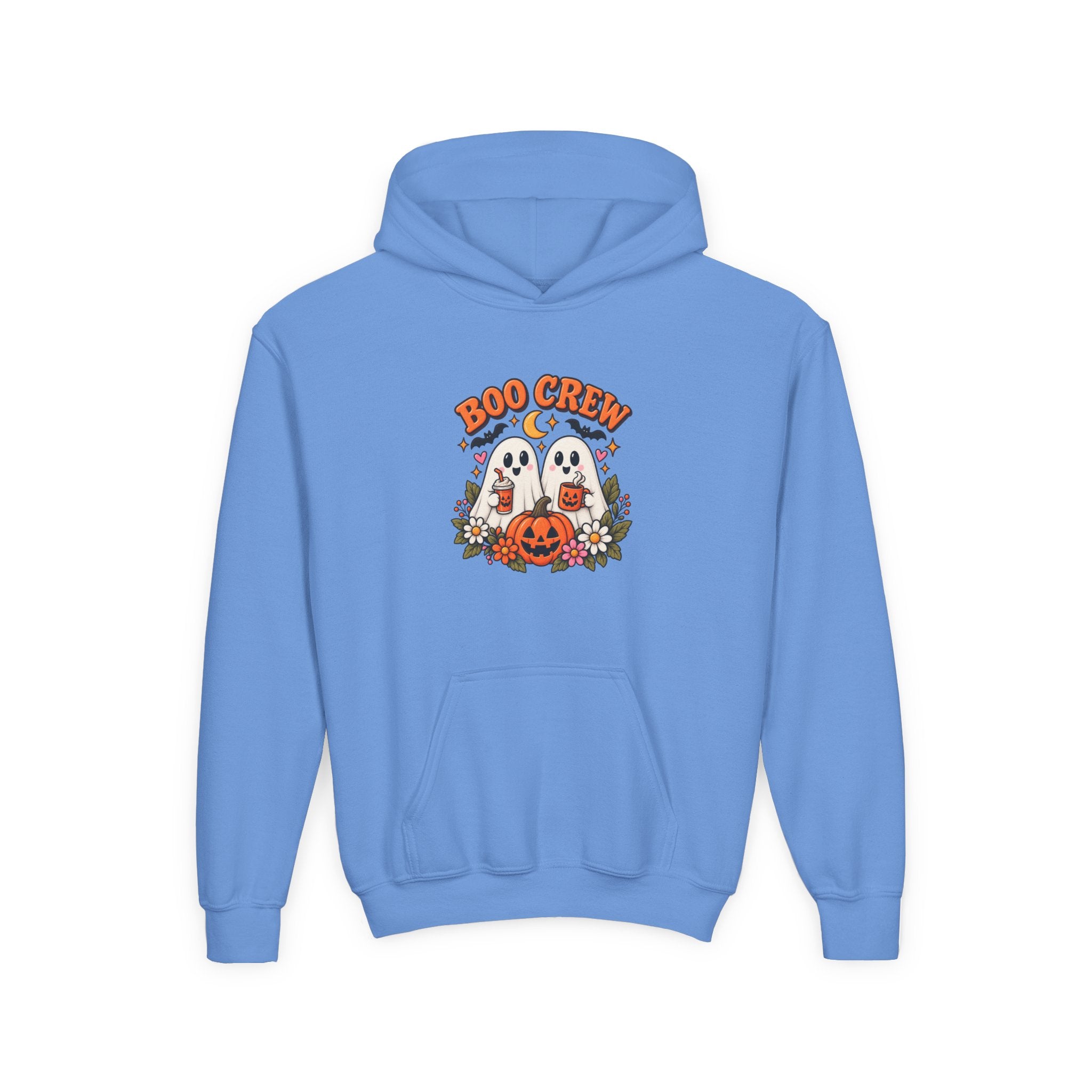 Youth 'Boo Crew' Halloween Hoodie — Cute Ghosts & Pumpkin Kids Sweatshirt