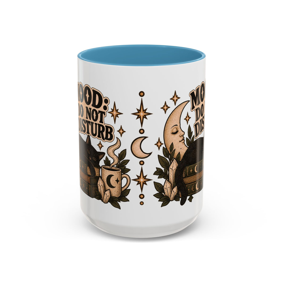 Mood: Do Not Disturb Mug — Sleepy Cat & Moon Ceramic Coffee Mug