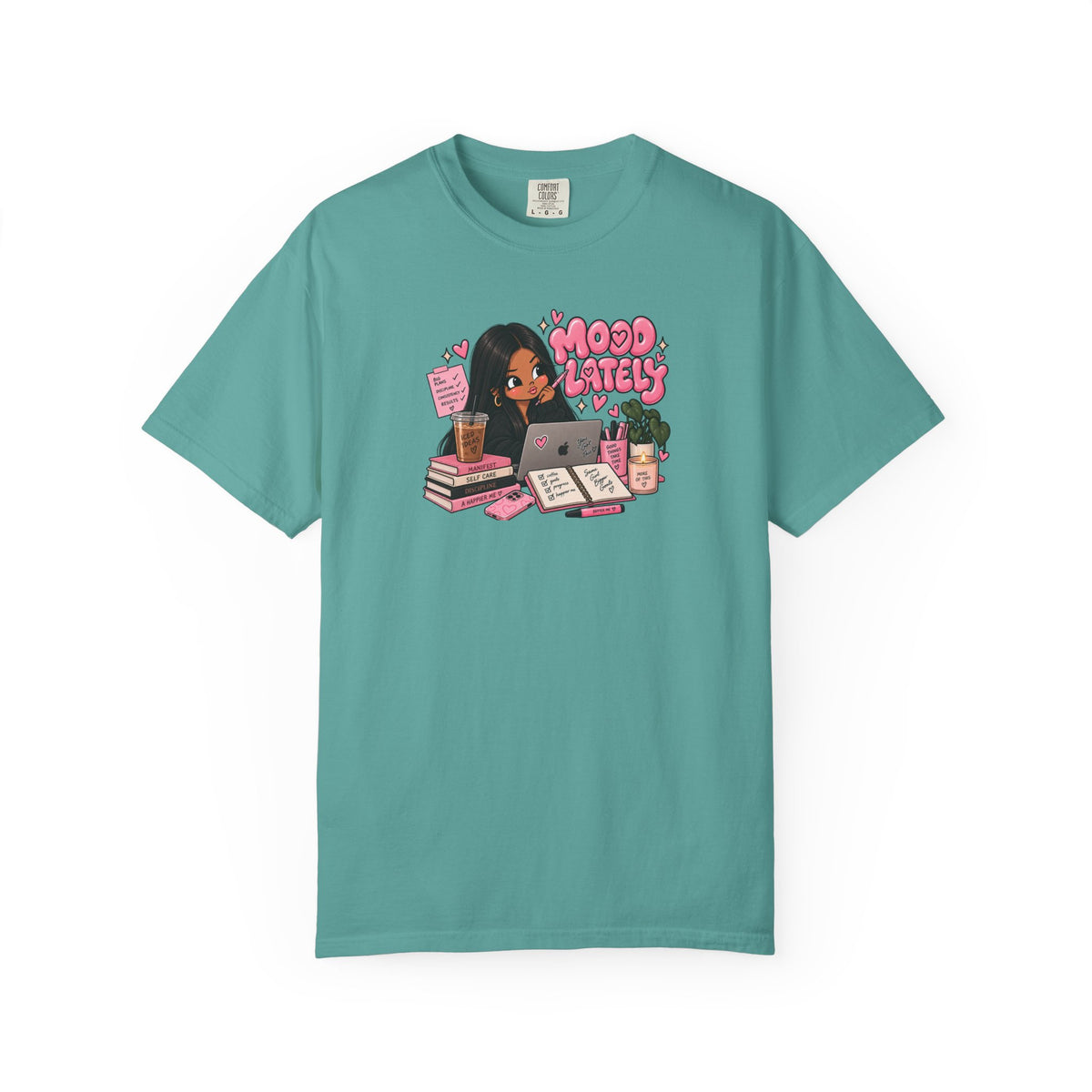 Mood Lately T-Shirt — Cute Study Girl Graphic Tee