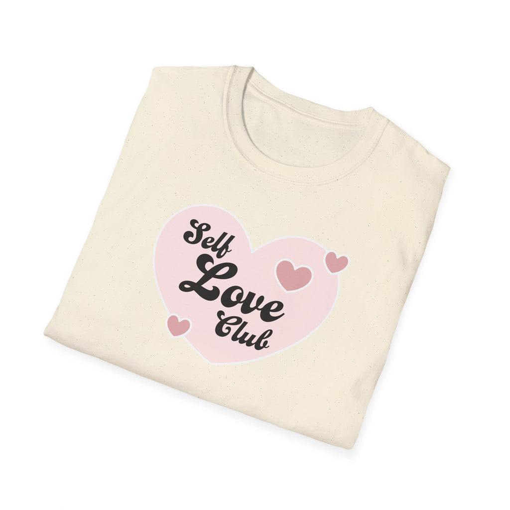 Self Love Club T-Shirt — Pink Heart Graphic Tee for Women & Teens