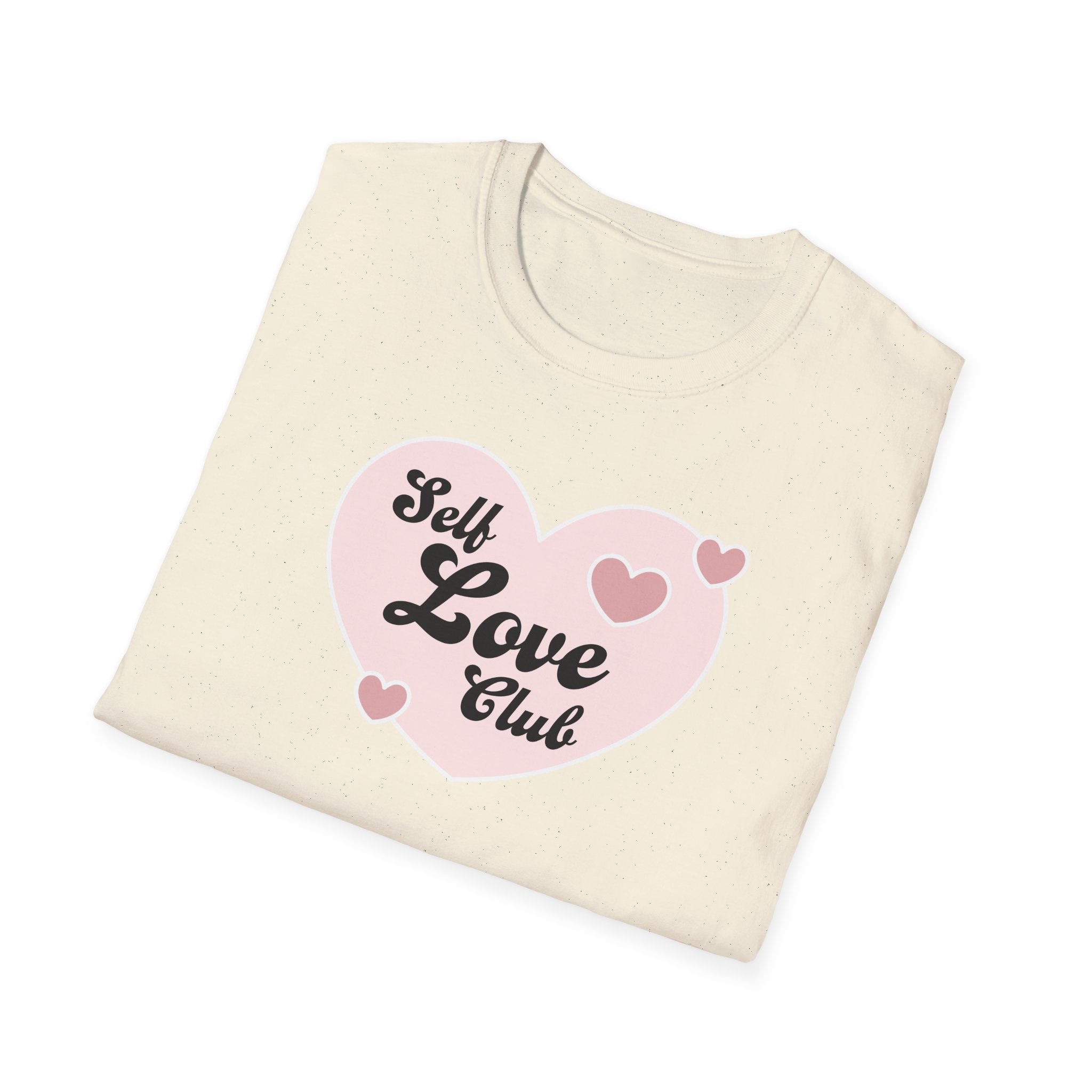 Self Love Club T-Shirt — Pink Heart Graphic Tee for Women & Teens