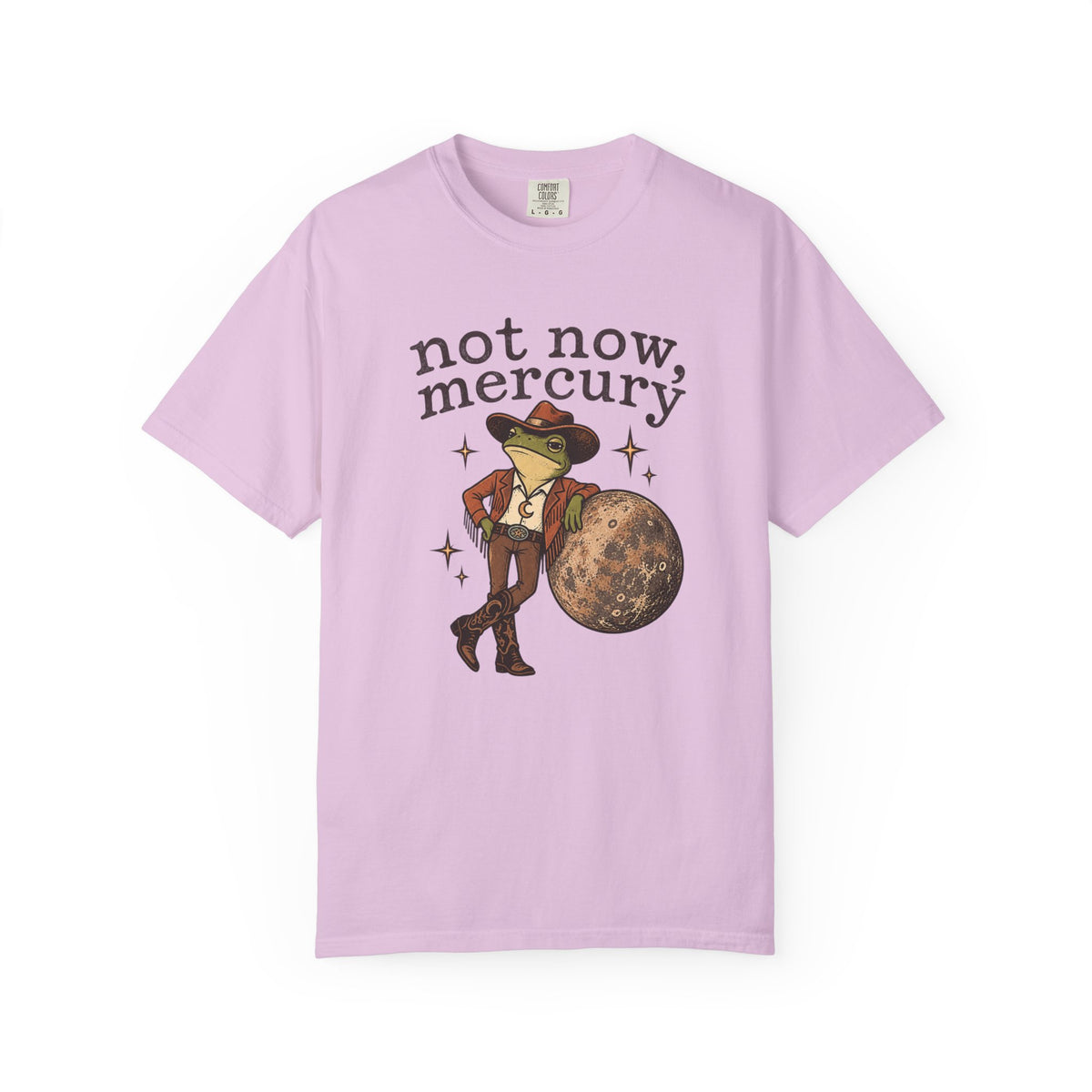 Not Now Mercury Tee — Mercury Retrograde Astrology Graphic T-Shirt