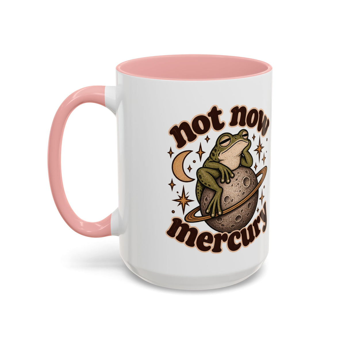 Not Now Mercury Mug — Retro Frog & Planet Ceramic Coffee Mug