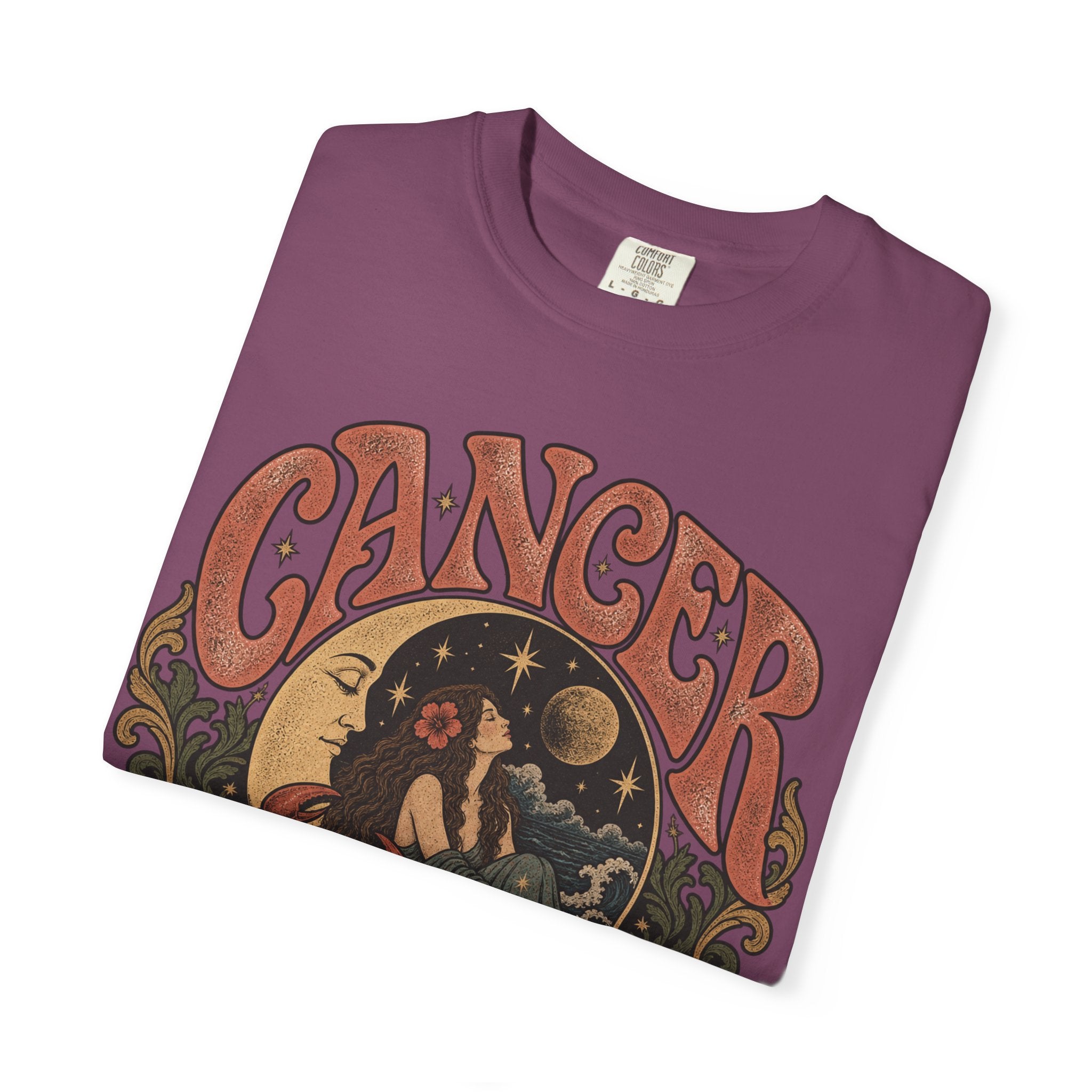 Cancer Zodiac T‑Shirt — Vintage Astrology Tee (Cancer Zodiac Sign)