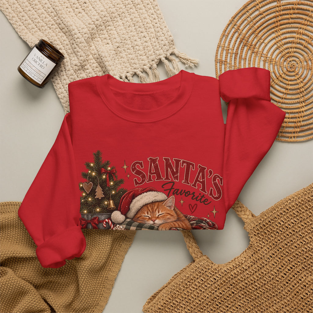 Christmas Sweatshirt — "Santa's Favorite" Cozy Holiday Crewneck