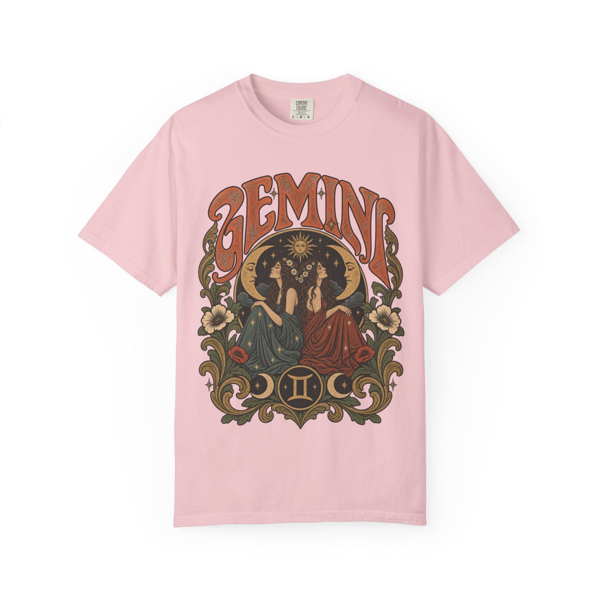 Vintage Gemini Zodiac Tee — Retro Celestial Astrology T-Shirt