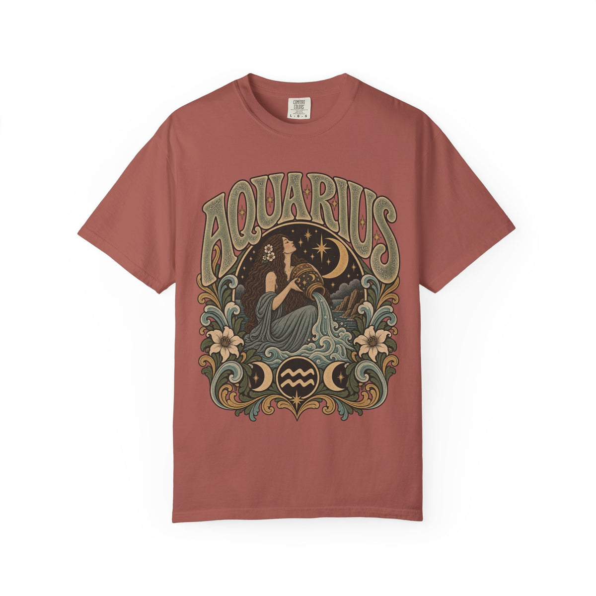 Aquarius Zodiac T-Shirt — Vintage Astrological Sign Tee