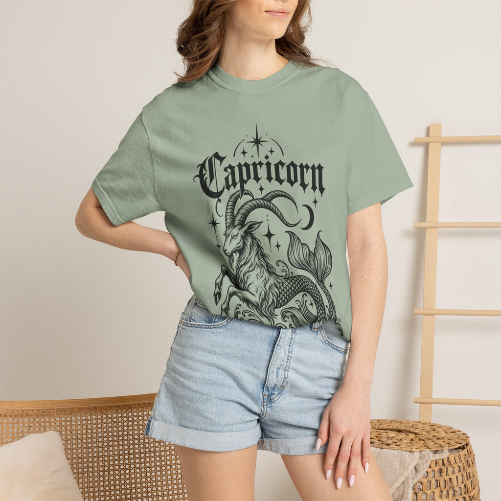 Capricorn Zodiac T-Shirt — Mystical Goat-Fish Astrology Tee