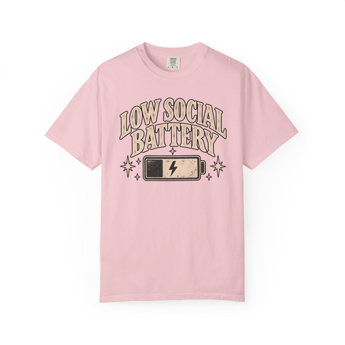 Low Social Battery Tee — Funny Introvert Graphic T-Shirt