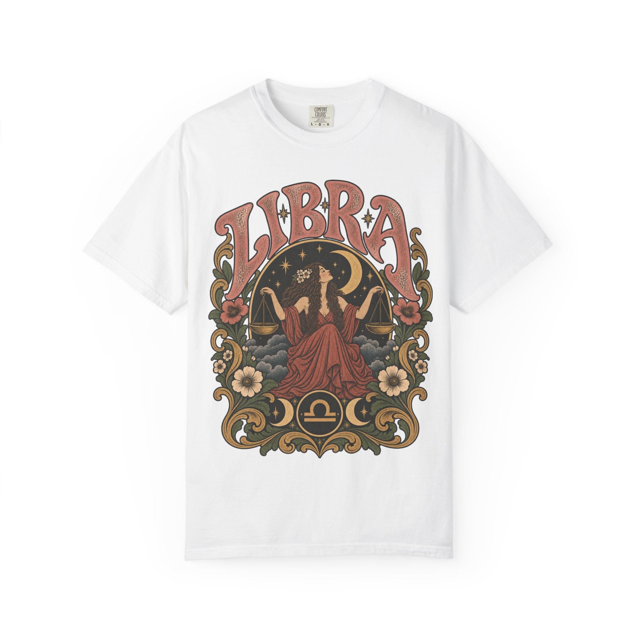 T-Shirt — Libra Vintage Zodiac Graphic Tee