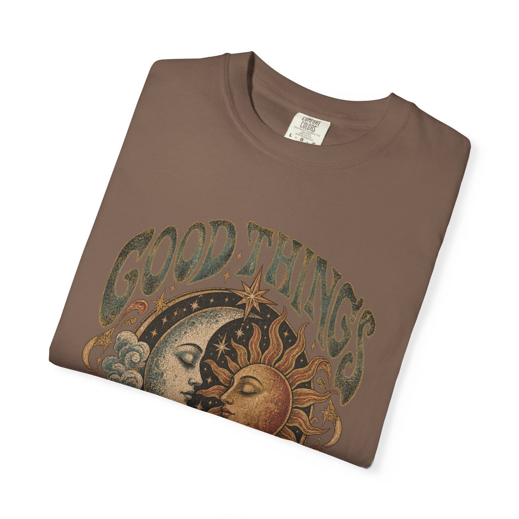 Good Things Take Time Tee — Vintage Sun & Moon Graphic T-Shirt