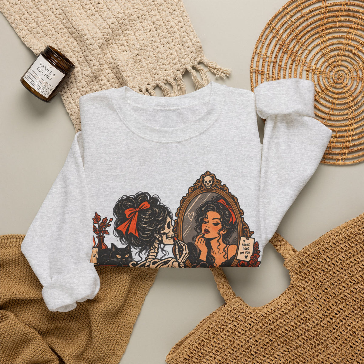 Skeleton Makeup Sweatshirt