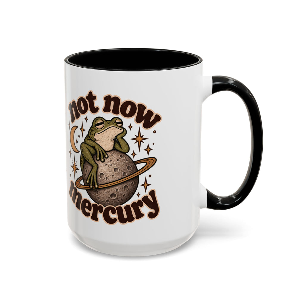 Not Now Mercury Mug — Retro Frog & Planet Ceramic Coffee Mug