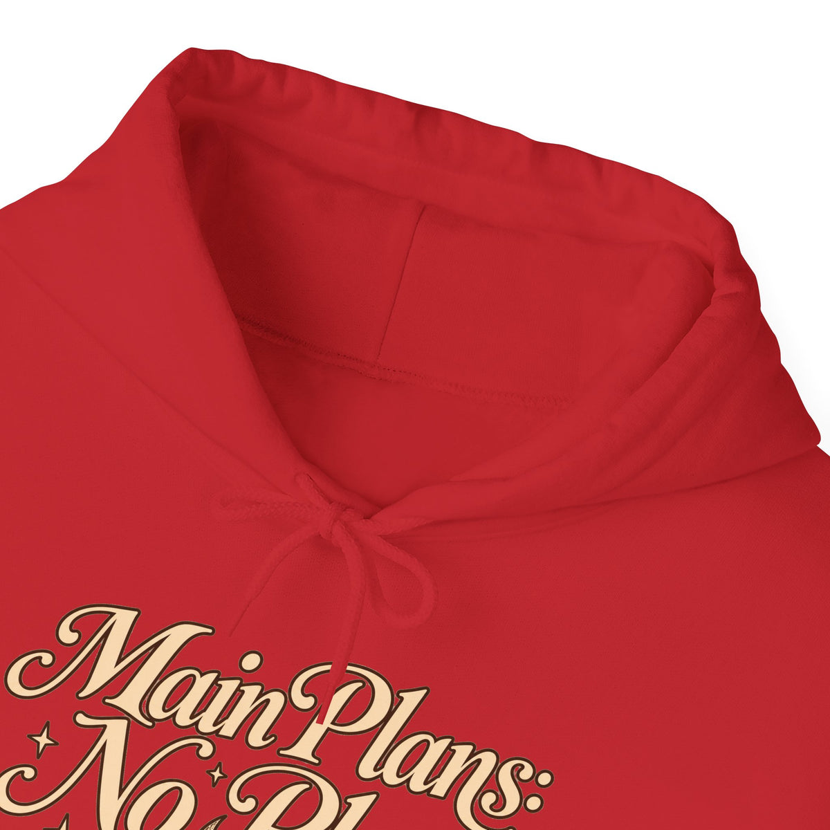 Main Plans No Plans Hoodie — Cozy Retro Graphic Pullover