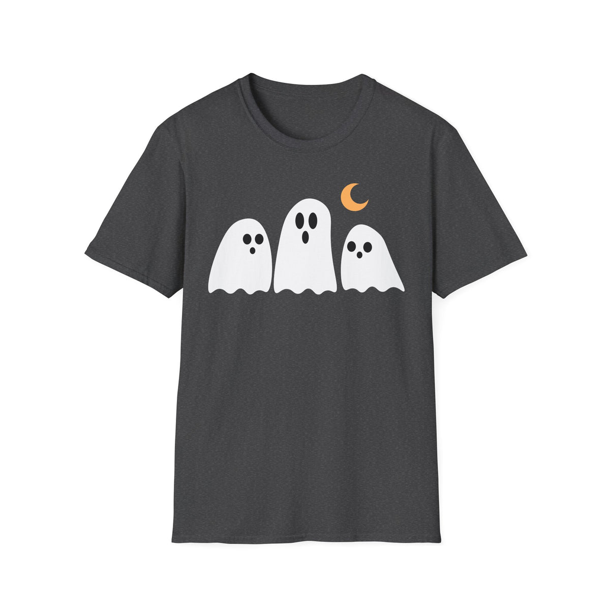 Cute Ghosts T-Shirt – Playful Halloween Moon Graphic Tee