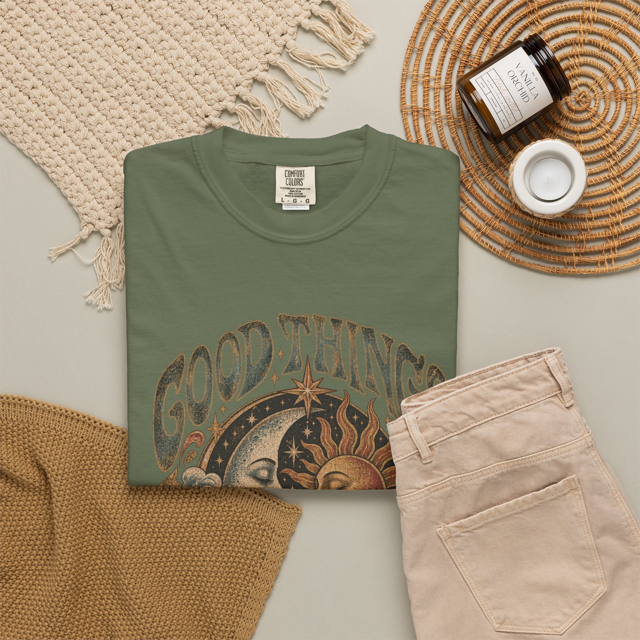 Good Things Take Time Tee — Vintage Sun & Moon Graphic T-Shirt