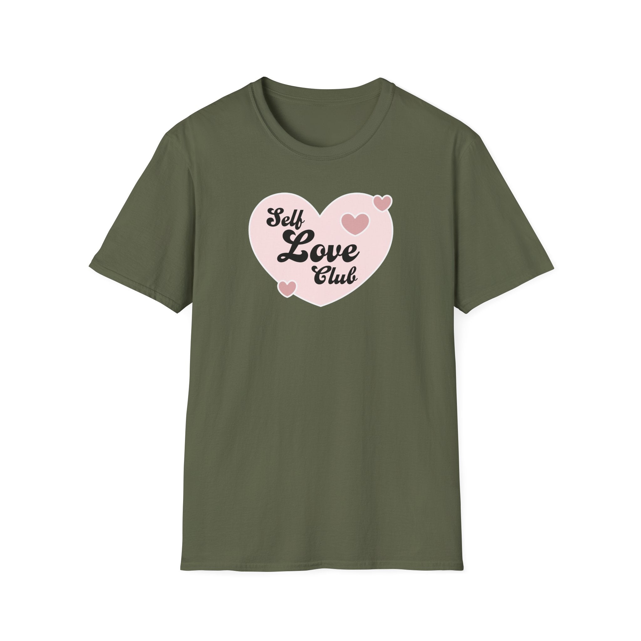 Self Love Club T-Shirt — Pink Heart Graphic Tee for Women & Teens