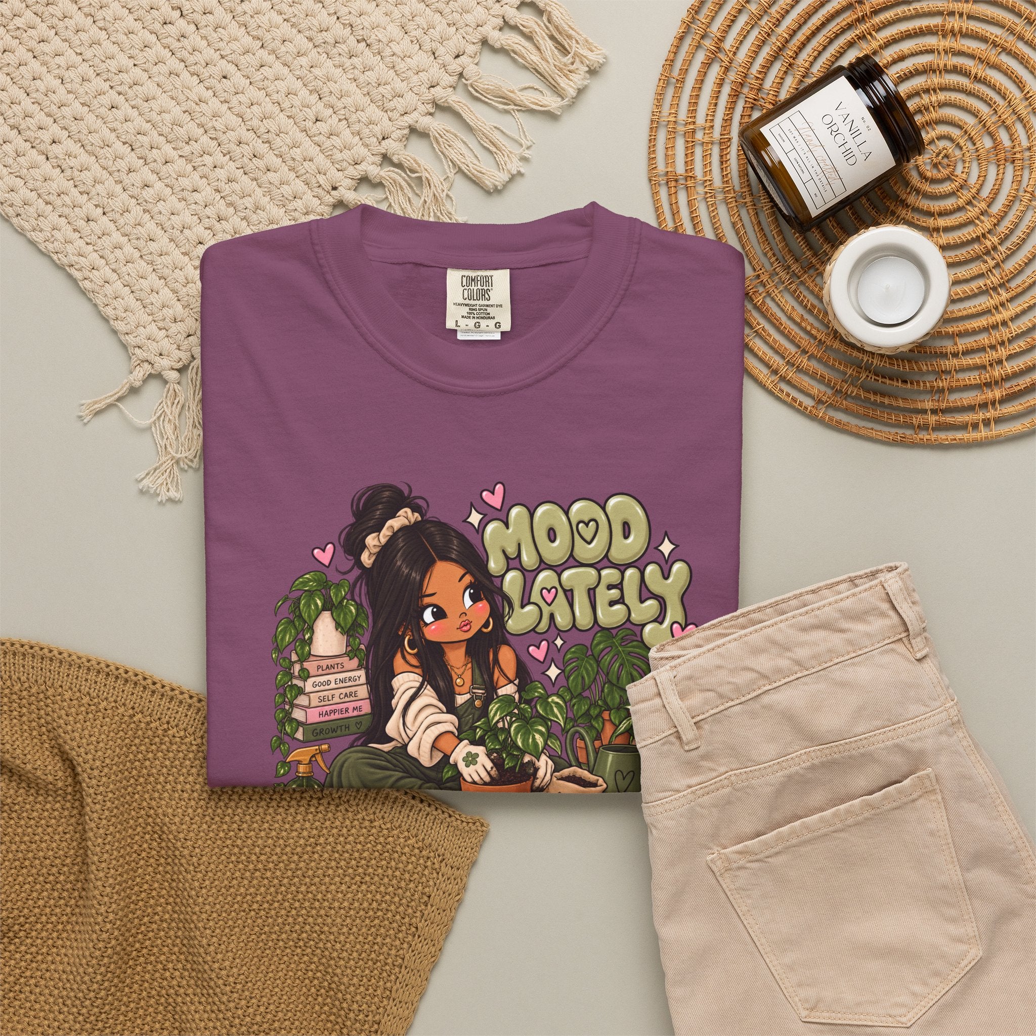 Plant Lady T-Shirt — 'Plant Baby' Cute Girl with Houseplants Graphic Tee
