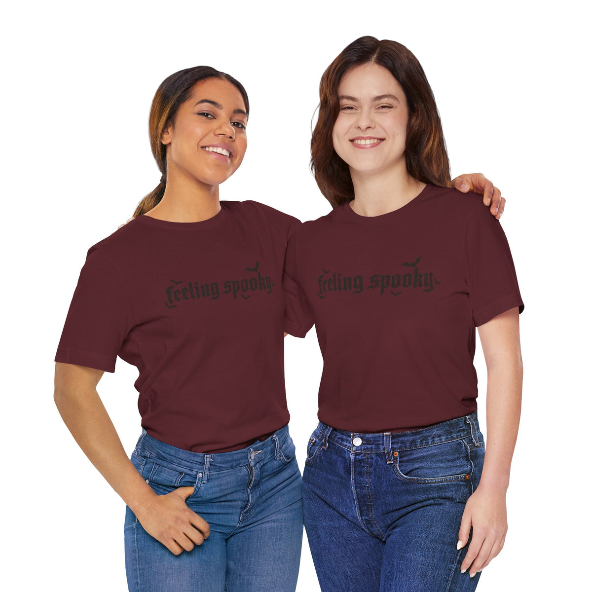 Feeling Spooky T-Shirt — Gothic Halloween Tee with Bats