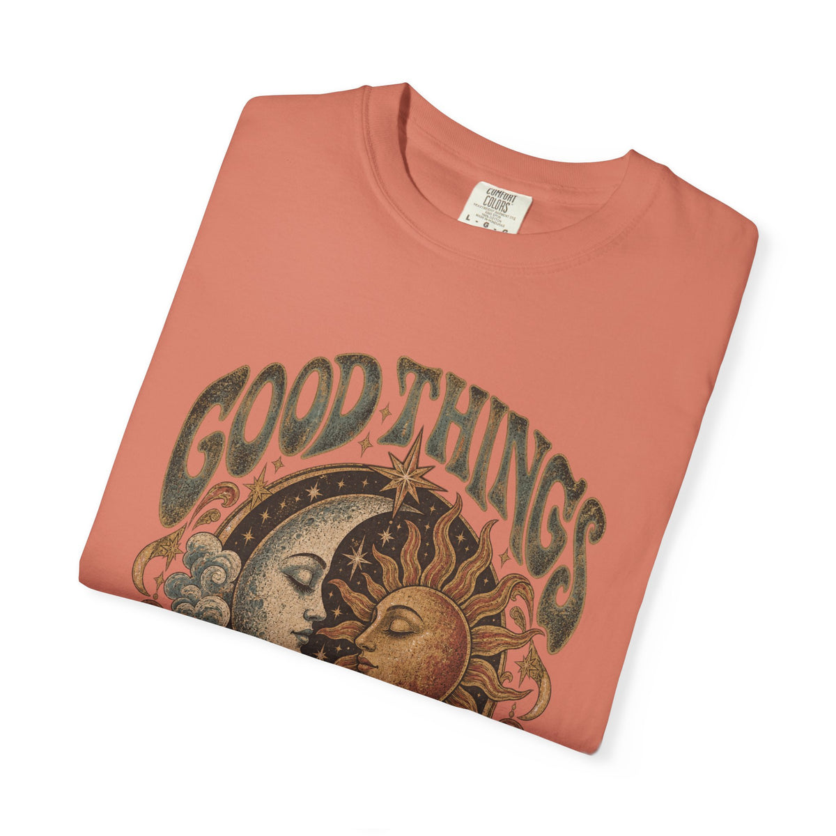 Good Things Take Time Tee — Vintage Sun & Moon Graphic T-Shirt