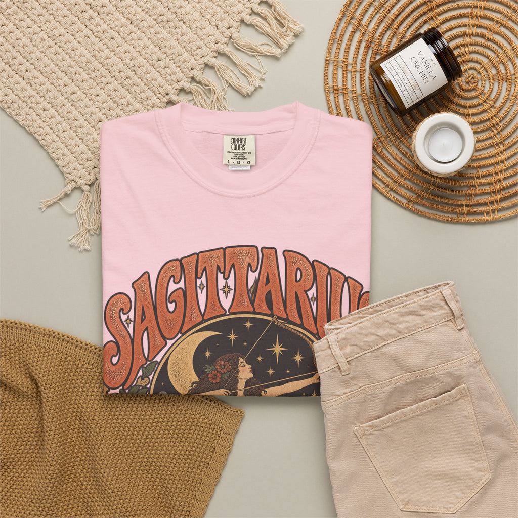 Sagittarius Zodiac T-Shirt — Retro Astrology Archer Design