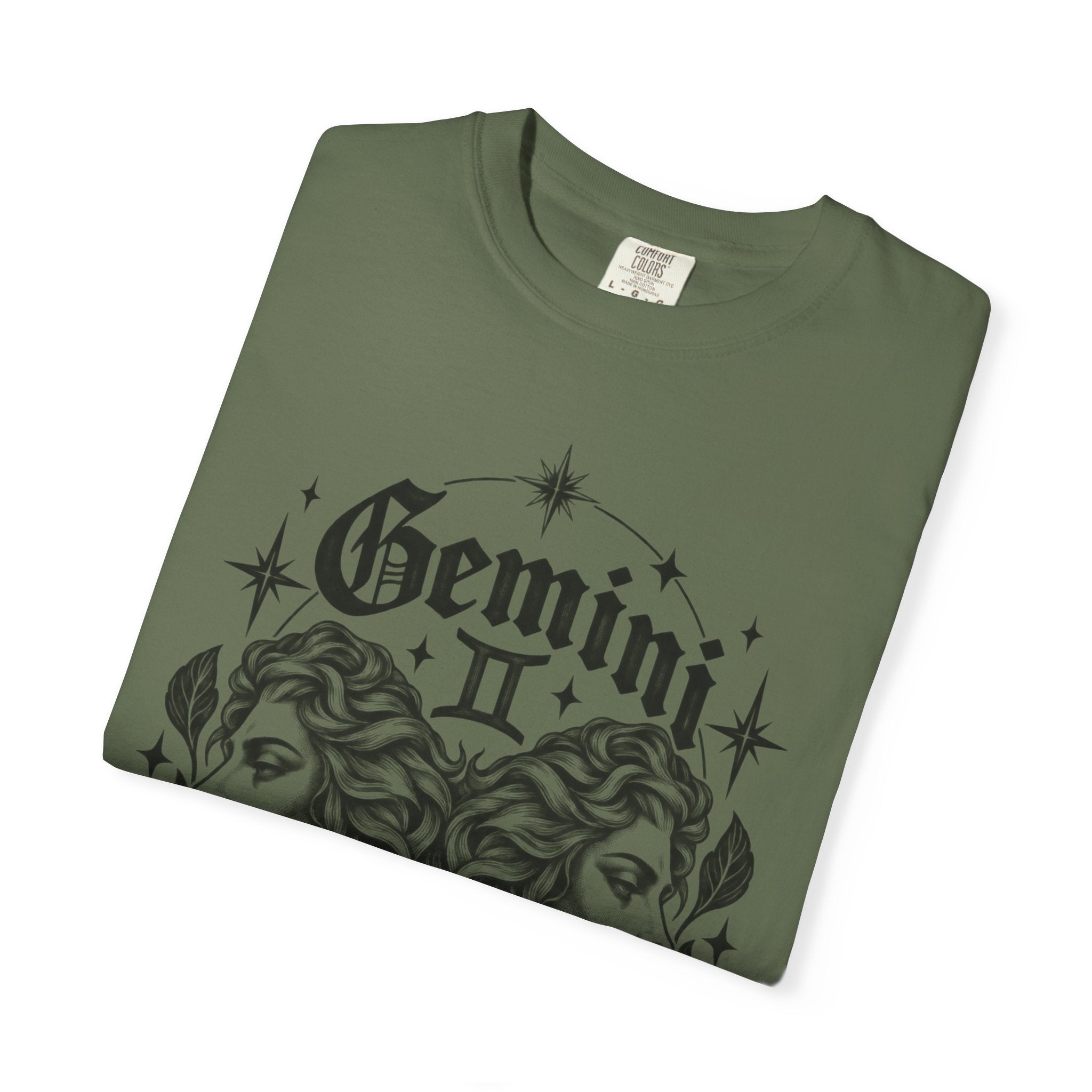 Gemini Zodiac Tee — Twin Faces Astrology T-Shirt