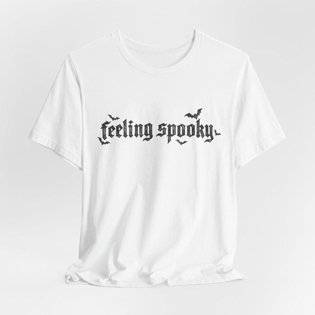 Feeling Spooky T-Shirt — Gothic Halloween Tee with Bats